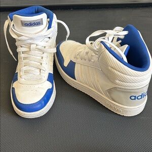 Adidas Kids Sneakers - White and Blue High-Tops